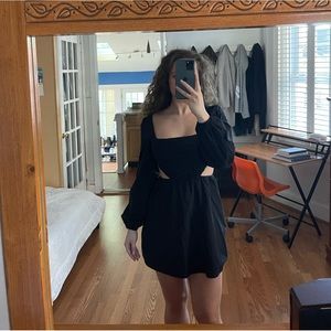 Black mini dress